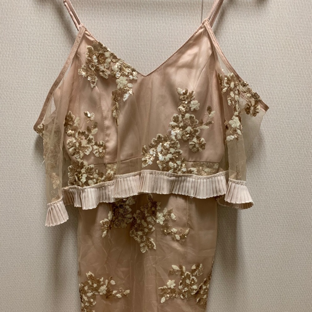 Champagne colored dress - Picture 4 of 4